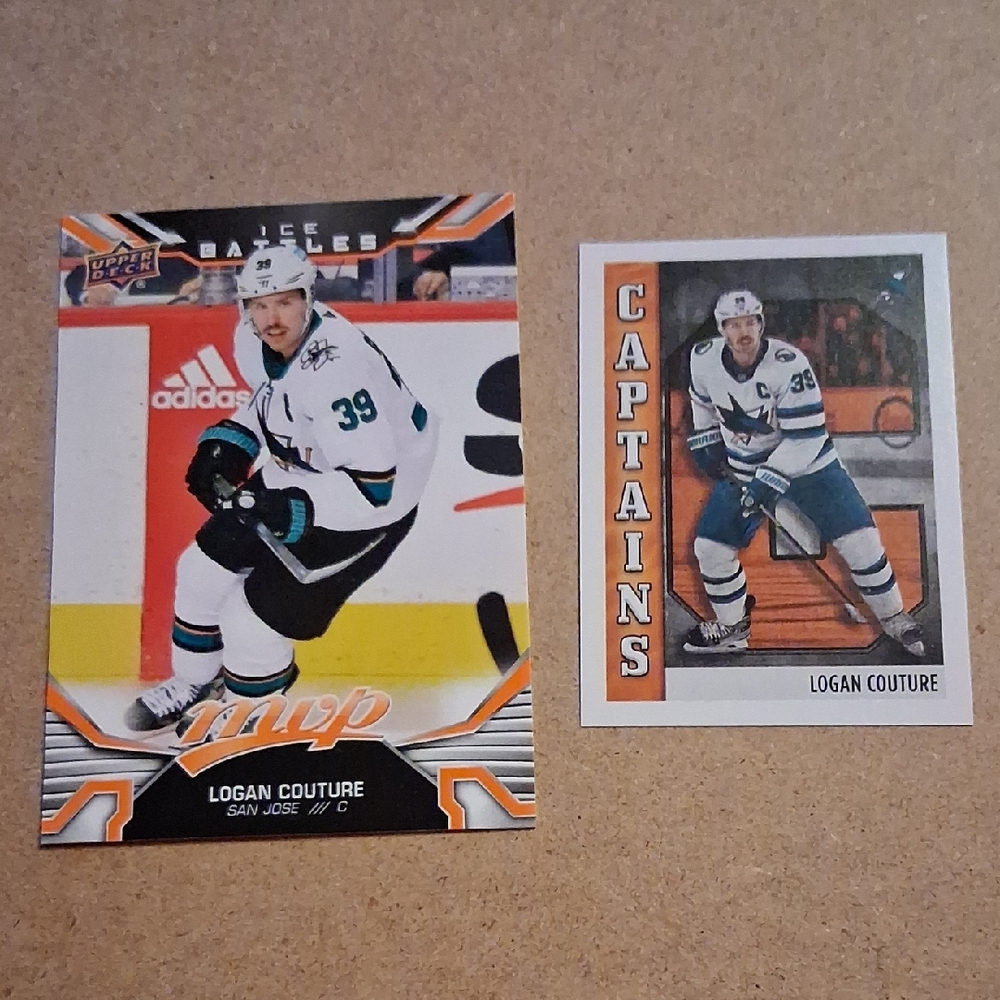 Logan Couture Sharks Hockey Trading Cards & Sticker